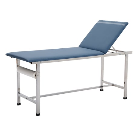 Adiroffice Exam Treatment Table with Adjustable Backrest. Blue Upholstery. ADI996-01-BLU-MK